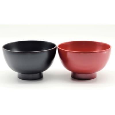 川連漆器　夫婦背高椀[H5806]