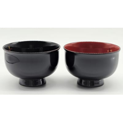 川連漆器　夫婦椀　とんぼ[H5807]