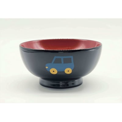 川連漆器　子供椀　くるま[M5801]