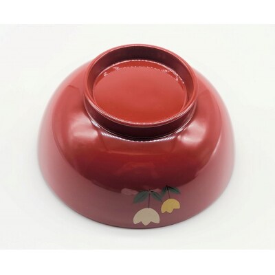 川連漆器　子供椀　はな[M5802]