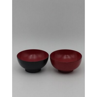 川連漆器　4寸夫婦汁椀[B5-5302]