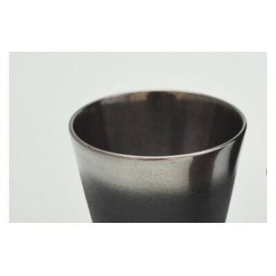 川連漆器　銀彩ぐい呑み(小)[H7-6301]