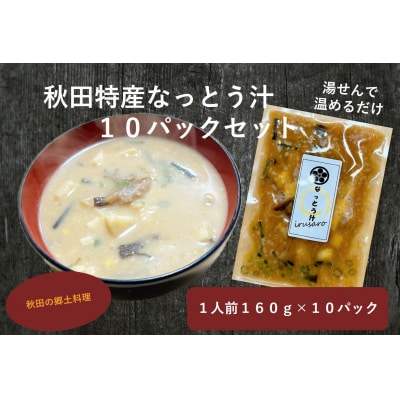 秋田特産なっとう汁(10パック入り)[B2-14402]