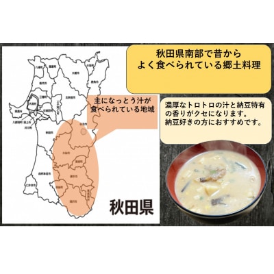 秋田特産なっとう汁(10パック入り)[B2-14402]