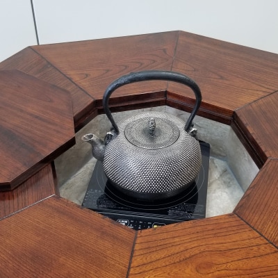 八角火鉢テーブル(卓上IHコンロ付)[F8802]