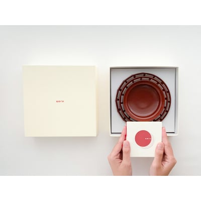 aeru 川連漆器のこぼしにくい器 平皿 べんがら[D15601]