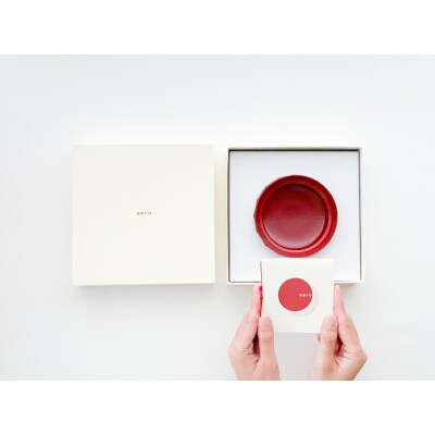 aeru 川連漆器のこぼしにくい器 深皿 赤紅[N5-15602]