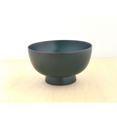 川連漆器　銀溜　まんぷく椀[B5505]