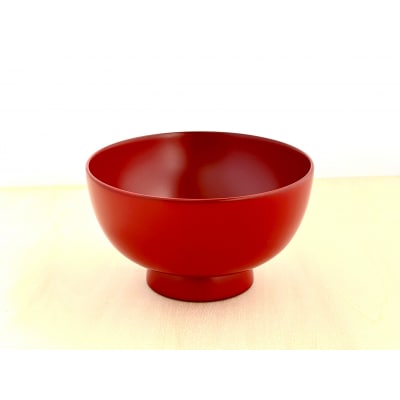 川連漆器　銀朱　まんぷく椀[B5504]