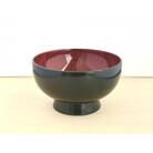 川連漆器　黒内朱　そば椀[H2-5503]