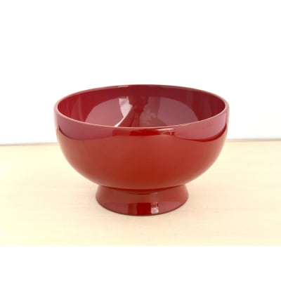 川連漆器　皆朱　そば椀[H2-5504]