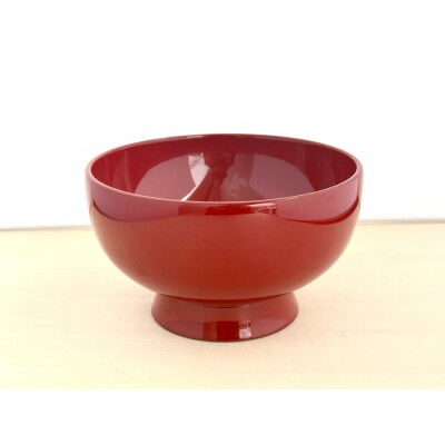 川連漆器　皆朱　そば椀[H2-5504]