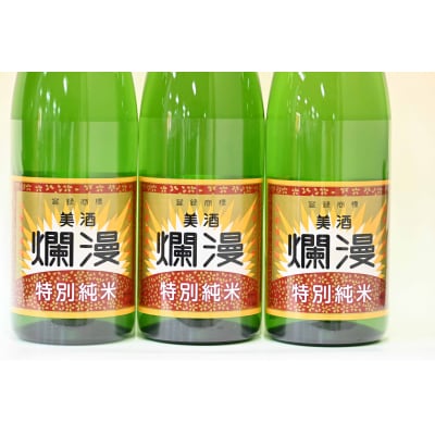 美酒爛漫　特別純米酒　1.8L(1升)入り　3本セット　精米歩合50%[C4902]