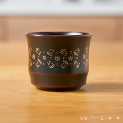 クレヨンしんちゃん 川連漆器カップ 雪柄 黒[C16701]