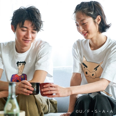 クレヨンしんちゃん 川連漆器カップ 雪柄 黒[C16701]