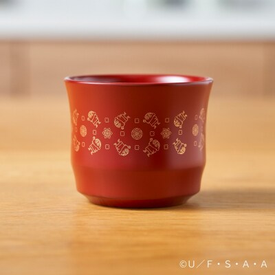 クレヨンしんちゃん 川連漆器カップ 雪柄 赤[C16702]