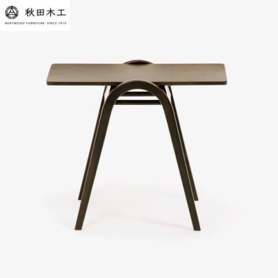 【秋田木工】サイドテーブル「T-202」　ウォールナット塗装[I7402-2]