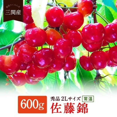 三関産さくらんぼ「佐藤錦」600g 秀2L[B9-7802]