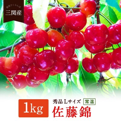 三関産さくらんぼ「佐藤錦」1kg 秀L[H1-7801]