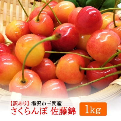 さくらんぼ(佐藤錦) 訳あり 1kg M～2Lサイズ混合[B6-2802]