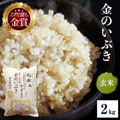 【令和8年産】特別栽培米 金のいぶき 玄米 2kg[B2107]
