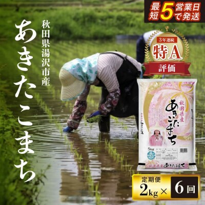 令和8年産　秋田県産あきたこまち　精米2kg　6ヶ月定期便[C8-172006]