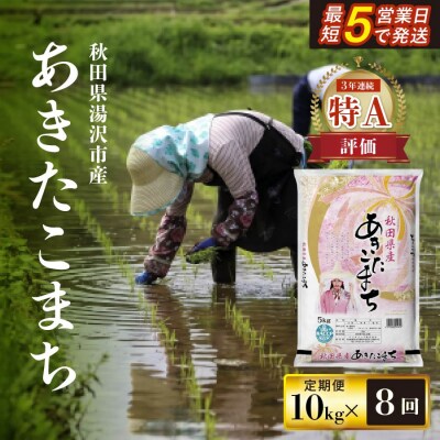 令和8年産　秋田県産あきたこまち　精米10kg　8ヶ月定期便[F172032]