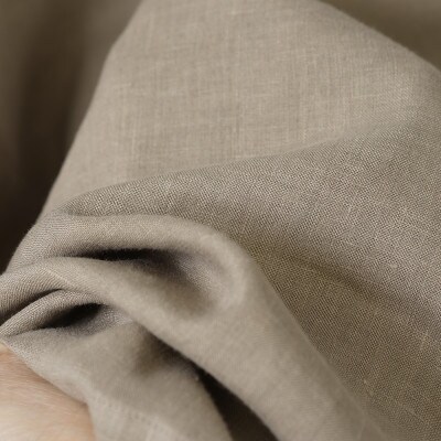 さらり、肌がよろこぶ リネンインナー 半袖 丸首 ベージュ Mサイズ / p015a-hbm1-M