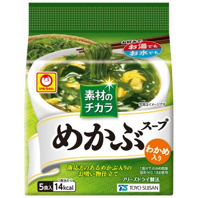 東洋水産 マルちゃん 素材のチカラ めかぶスープ 5食×6個 4832411