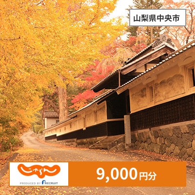【じゃらんふるさと納税クーポン】 山梨県中央市でつかえる9,000円 クーポン