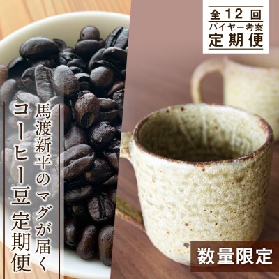 【定期便☆数量限定!】馬渡新平のマグが届く!コーヒー豆 定期便☆全12回_Y020-0004