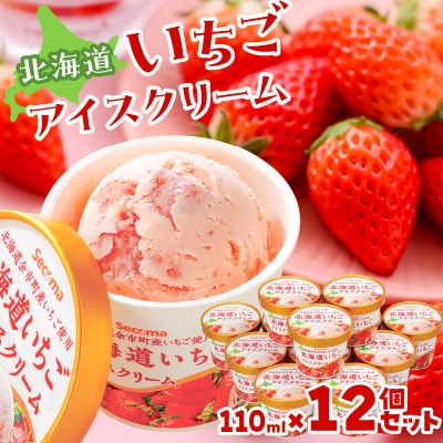 北海道いちごアイスクリーム 110ml×12個セット ギフト_Y051-0001