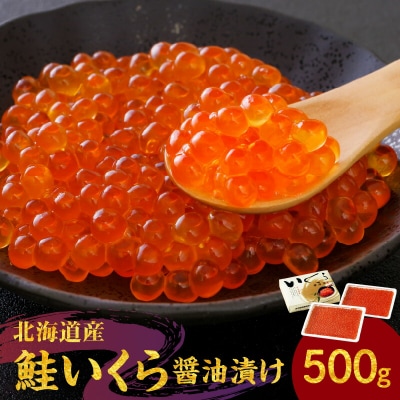 北海道余市産 朝獲れ秋鮭 いくら醤油漬け 500g 250g×2パック_Y006-0010