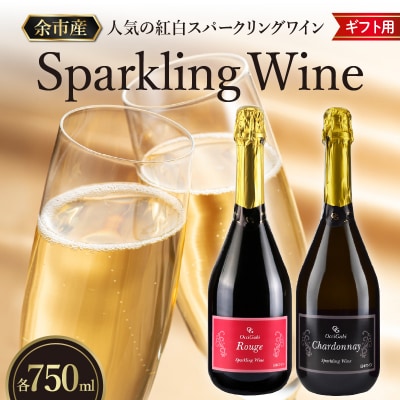 【先行受付】【贈答用】人気の紅白 スパークリング ワイン セット 各750ml_Y012-0106