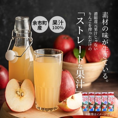 りんごのほっぺ (つがる・あかね・王林・レッドゴールド・昂林) 1L×5本_Y034-0118