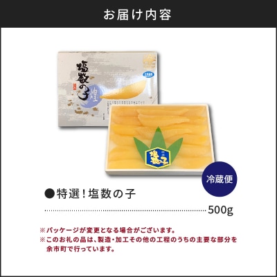 《北海道産》特選!塩数の子500g<菊地水産>_Y020-0322