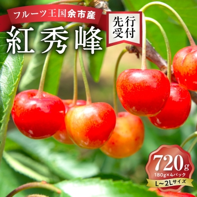 2026年発送【先行受付】紅秀峰【L～2Lバラ】180g×4【ニトリ観光果樹園】_Y074-0140