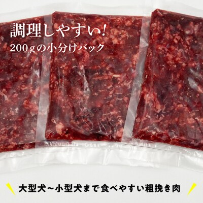 ペット用 エゾ鹿挽き肉 200g×30袋≪REAL DOG FOOD≫_Y020-0633