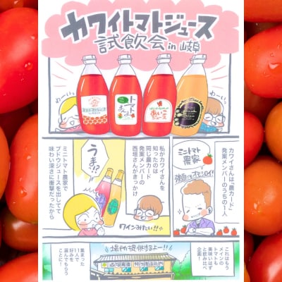 【余市産】ミニトマトジュース「はじめちゃんのあいこジュース」【アイコ】2本_Y034-0110