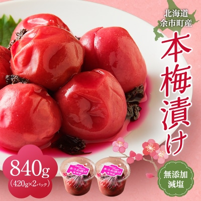 本梅漬け 420g×2パック 北海道産 無添加_Y011-0003 | 北海道余市