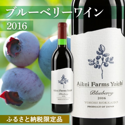 ◆ふるさと納税限定◆ブルーベリーワイン 2016 <アイケイファーム余市>_Y020-0671