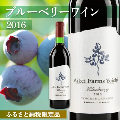 ◆ふるさと納税限定◆ブルーベリーワイン 2016 <アイケイファーム余市>_Y020-0671
