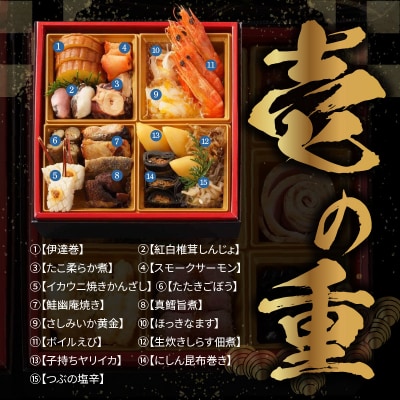 【先行受付】北海道おせち&毛がに&余市いくら500g セット_Y100-0006