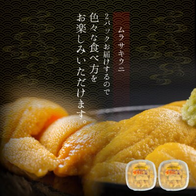 【2027年夏発送】塩水ウニ【ムラサキウニ】 100g×2パック 計200g_Y037-0357