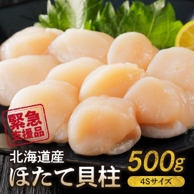 【緊急支援品】北海道産 ほたて貝柱 500g 4Sサイズ_Y038-0083