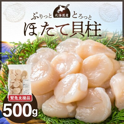 【緊急支援品】北海道産 ほたて貝柱 500g_Y038-0130