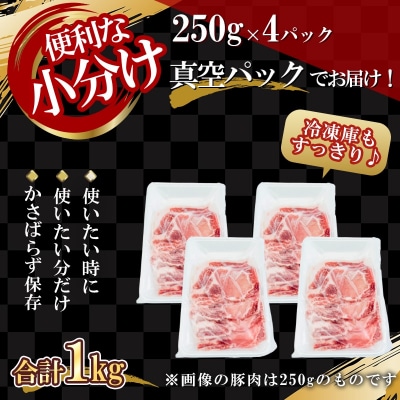 北海道産 北島ワインポーク ローススライス 1kg 【小分け】_Y067-0086