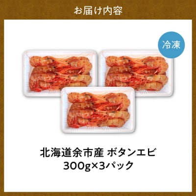 【獲れたての味!】ボタンエビ300g×3_Y022-0026