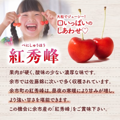 【先行受付:2026年7月中旬以降発送分】さくらんぼ (紅秀峰) 1kg_Y010-0657