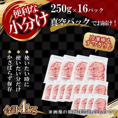 【農場直送】真空パック　北島ワインポーク　ローススライス 4kg 【小分け】_Y067-0114